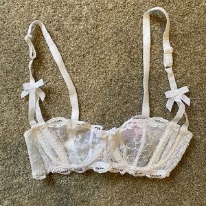 Agent Provocateur White Bridal Bra - Size 32B